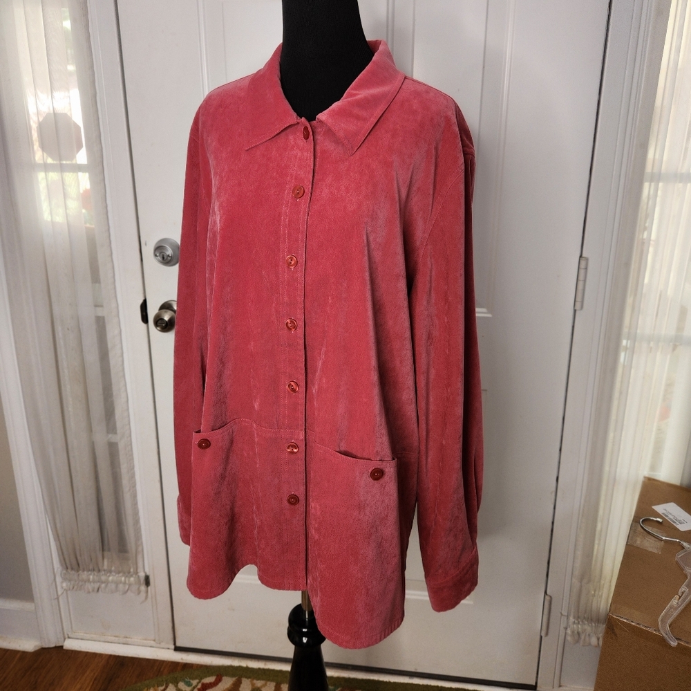 Appleseed's Button Down Long Sleeve Double Button Pocket Jacket Size XL